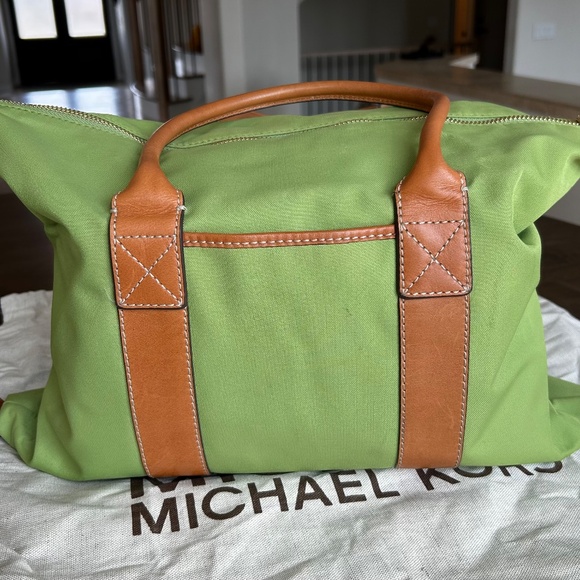 Large Green Tote Bag in Canvas and Leather by Michael Michael Kors - Picture 3 of 5